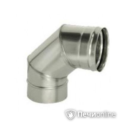 Дымоход Дымок Колено 90° одностенное 0.5 мм ОТНR90 115 в Костроме