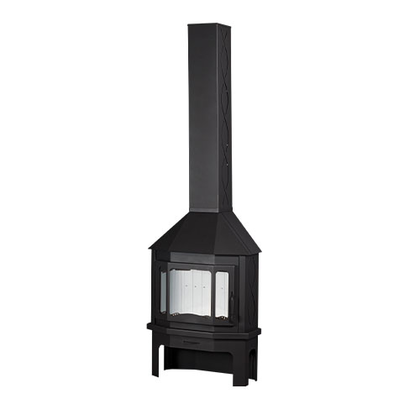 Печь-камин Бавария (Экокамин) Угловой Мюнхен, черный в Костроме