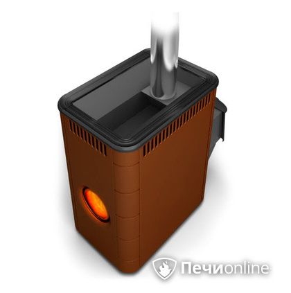 Дровяная банная печь TMF  Аврора Inox ДА Иллюминатор терракота  в Костроме