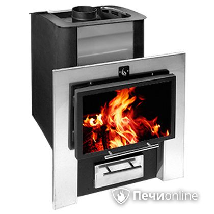 Дровяная банная печь Конвектика 26 Плазма антрацит в Костроме