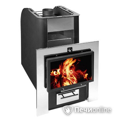 Дровяная банная печь Конвектика Ниагара Сетка 16 Плазма антрацит в Костроме