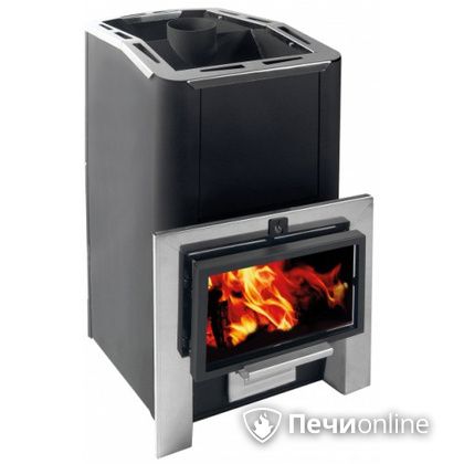 Дровяная банная печь Конвектика Ниагара 18 Плазма антрацит в Костроме