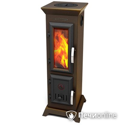 Печь-камин TMF Статика Тетра Мини чугунная дверца черная бронза в Костроме