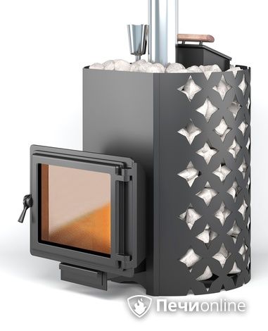 Дровяная печь-каменка Этна 24 (Панорама) Закрытая каменка в Костроме