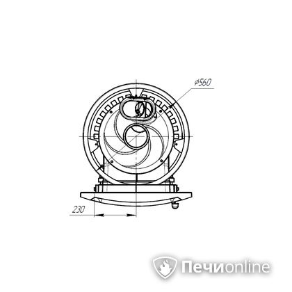 Дровяная печь-каменка Прометалл Атмосфера L короткий топливный канал сетка в Костроме