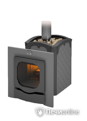 Дровяная банная печь Теплодар Былина-12 Ч Панорама (1.1) в Костроме