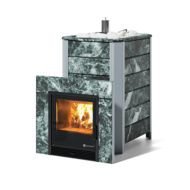 Дровяная печь-каменка ИзиСтим Ялта 35К (Змеевик), AISI 321