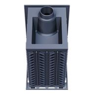 Дровяная банная печь Гефест 25 (М) чугунная дверца со стеклом