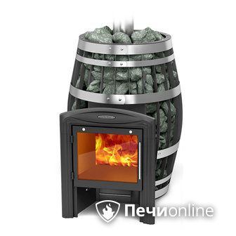 Дровяная банная печь TMF Саяны XXL 2015 Inox Витра с закрытой каменкой в Костроме