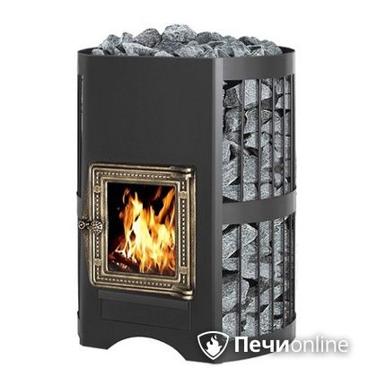 Дровяная банная печь Везувий Скиф Стандарт 22 ДТ-4С без выносного тоннеля в Костроме