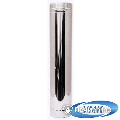 Дымоход УМК Труба D115 L=1.0 м 0.5 мм. нержавейка в Костроме