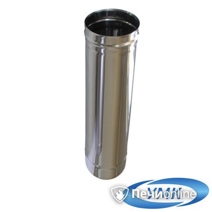 Дымоход УМК Труба D180 0.5 м 0.5 мм. нержавейка в Костроме