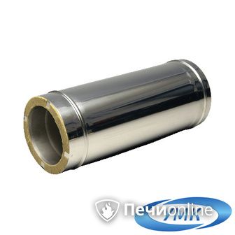 Дымоход УМК Сэндвич-труба 05м 140х200 Н+Н 1,0мм 0,5мм по воде в Костроме