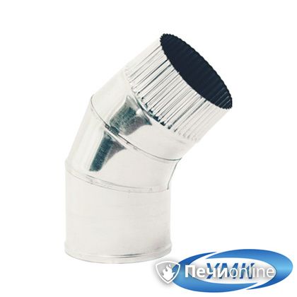 Дымоход УМК Отвод 135° D100 1.0мм нержавейка в Костроме