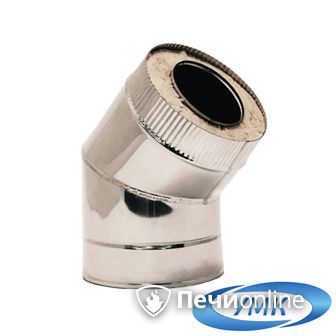 Дымоход УМК Сэндвич-отвод 135°  D150х210 Н+Оц 1.0мм 0.5мм по воде в Костроме