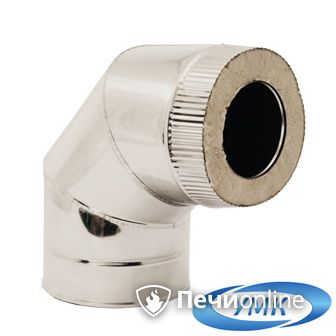 Дымоход УМК Сэндвич-отвод 90° D180х260 Н+Оц 1.0мм 0.5мм по воде в Костроме
