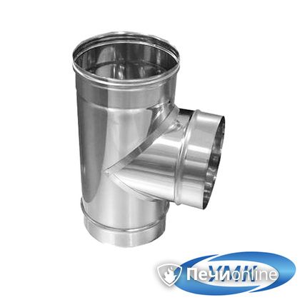 Дымоход УМК Тройник 90° D100 0.5мм нержавейка в Костроме