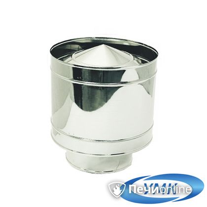 Дымоход УМК Зонт с дефлектором D120 0.5 мм нержавейка в Костроме