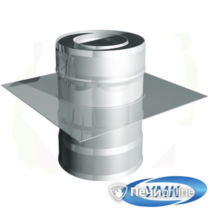 Дымоход УМК Монтажная площадка D115х200 Н+Н 1,0мм 0,5мм по воде в Костроме