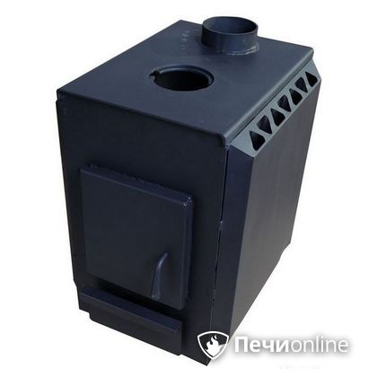 Печь буржуйка УЗПО Теплушка 200 с варочной поверхностью антрацит в Костроме