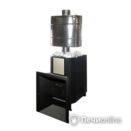 Газовая печь для бани УЗПО Синара Метеорит газо-дровяная антрацит без ГГУ в Костроме