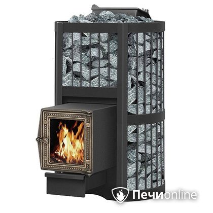 Дровяная банная печь Везувий Ураган Стандарт 22 (ДТ-4С) с закрытой каменкой чугун в Костроме