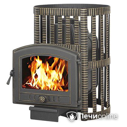 Дровяная банная печь Везувий Легенда Ковка 28 (224) чугун в Костроме